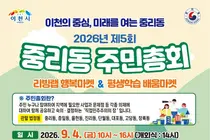이천 중리동, 주민이 직접 마을 미래 그린다. 8개 의제 투표 돌입