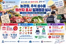 농관원, 추석 성수품 원산지 둔갑 단속 강화… 단속 인력 2785명 푼다