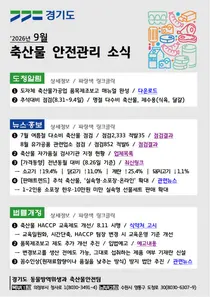 경기도, 흩어진 축산물 정보 한 장으로 끝낸다… 9월 첫 소식지 발간