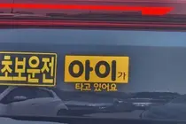 ‘극한초보’, ‘살려주세요’… 웃음 상품 된 안전운전 스티커