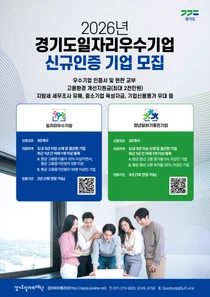 경기도 일자리 우수기업 70개사 모집…고용환경 개선 최대 2천만 원 지원