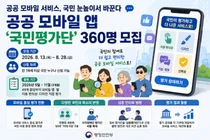 행정안전부, 공공 앱 직접 평가할 국민 360명 찾는다… 13일부터 접수
