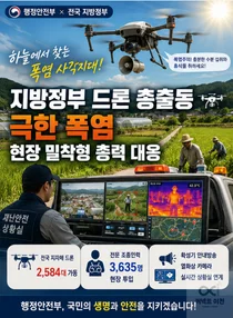 행안부, 폭염 사각지대에 '드론 2584대' 띄운다… 실시간 밀착 관제