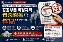 고용노동부, '364일 쪼개기 계약' 칼 뺐다… 공공부문 200곳 전면 감독