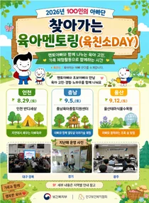 보건복지부, '100인의 아빠단' 육아멘토링 개최… 전국 3개 지역 순회
