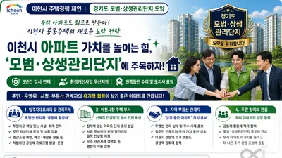 이천시 아파트, 경기도 우수단지 탈락… 이천시 전체의 노력으로 실질적 혜택을 모아야