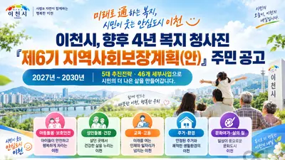 이천시, 내년 복지예산 4380억 푼다… '24시간 돌봄' 등 46개 사업 공고