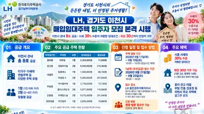 LH, 이천시 매입임대 '월 7만원대'… 최장 30년 거주 보장한다