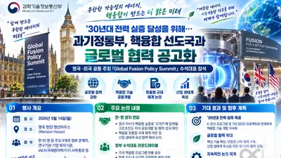 과기정통부, '꿈의 에너지' 핵융합 상용화 목표… 2030년대 전력 수요 대응