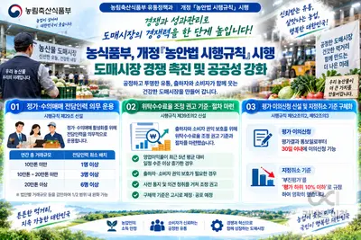 농식품부, 도매시장 부진 법인 솎아낸다… '하위 10%' 지정 취소