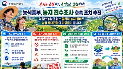 농식품부, 농지 투기 엄단하고 억울한 농민 구제한다… '1ha 초과' 양성화