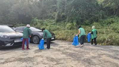 부발역 주차장, 쓰레기 무단 투기 몸살. 주민 40명이 직접 나섰다