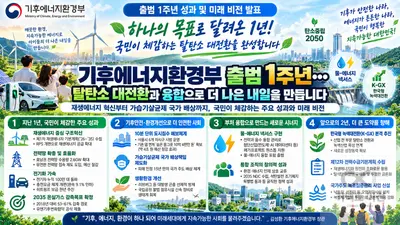 기후에너지환경부, 댐 연계로 예산 4조원 아꼈다… 출범 1주년 성과