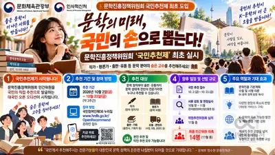 문체부, 문학진흥정책위원 '국민추천제' 최초 도입… 14명 선발