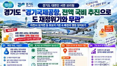 경기도 “경기국제공항, 전액 국비 추진으로 도 재정위기와 무관”… 이천시 모가면 등 후보지 거론 속 배경과 쟁점은?
