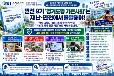 [경기연구원] 민선 9기 ‘경기도형 기본사회’는 재난·안전에서 출발해야… 보편적 안전권 실현 위한 정책 11건 제안