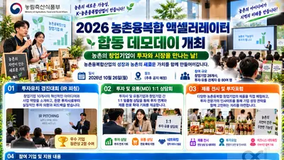 [농림축산식품부] 농촌융복합산업 창업기업 투자 유치 지원을 위한 ‘2026 합동 데모데이’ 개최
