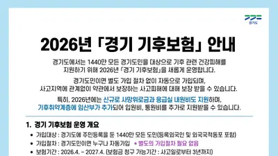 올해 ‘경기 기후보험’ 온열질환 진단비 1,472건 지급… 지난해 누적 실적의 2.2배 달해