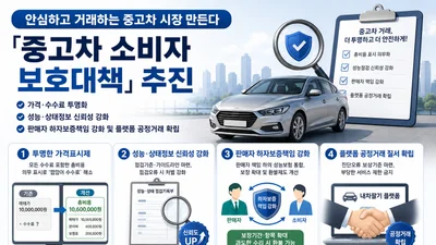 국토부, 중고차 '깜깜이 수수료' 싹 없앤다… 구입 후 7일 내 환불 허용