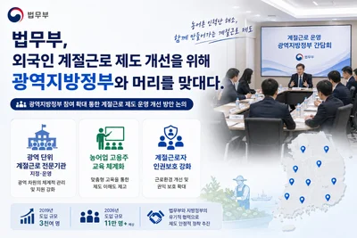 법무부, '11만 명' 육박한 외국인 계절근로 손본다… 광역지자체 역할 확대