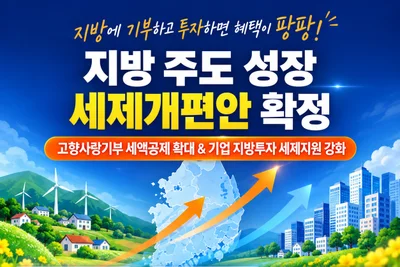 행정안전부, 고향사랑기부 혜택 차등화… 우대지역 최대 55% 공제
