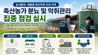 농식품부, 휴게소 주변 '축산 악취' 정조준… 160곳 집중 점검