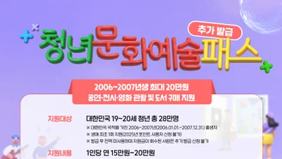 '청년문화예술패스' 10일 추가 발급… 최대 20만원에 도서 구매 열렸다