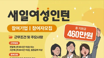 경기도일자리재단, '새일여성인턴' 하반기 모집. 작년 정규직 전환 95.6%
