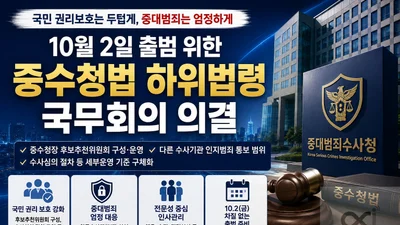 중수청, 보이스피싱·마약 정조준한다… 10월 출범 2,874명 규모 확정
