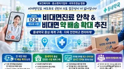 정부, '비대면 약 배송' 전 국민 확대 추진… 2026년 12월 전면 개편