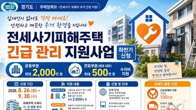 경기도, 방치된 전세피해주택 고쳐준다… 최대 2000만원 지원