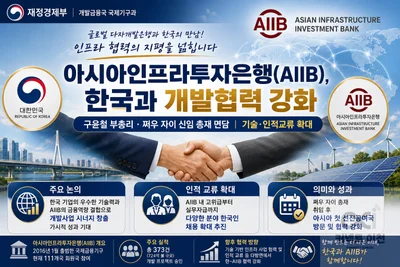 AIIB 신임 총재, 첫 선진국 방문지로 한국 택했다… 724억 불 인프라 시장 '정조준'