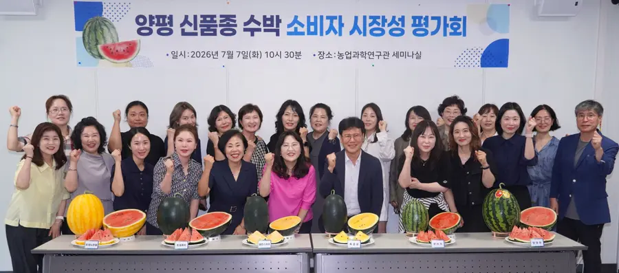 양평 신품종 수박 소비자 시장성 평가 = 경기도청 제공