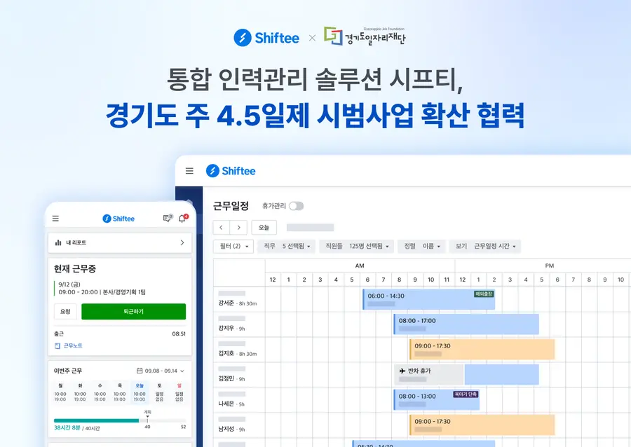 통합 인력관리 솔루션 시프티 제공