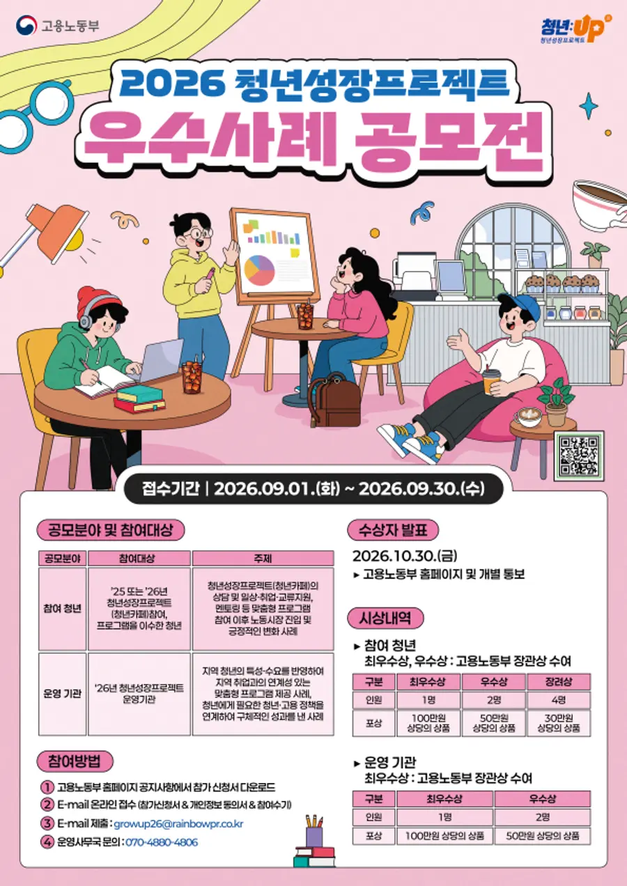 청년성장프로젝트 공모전 포스터