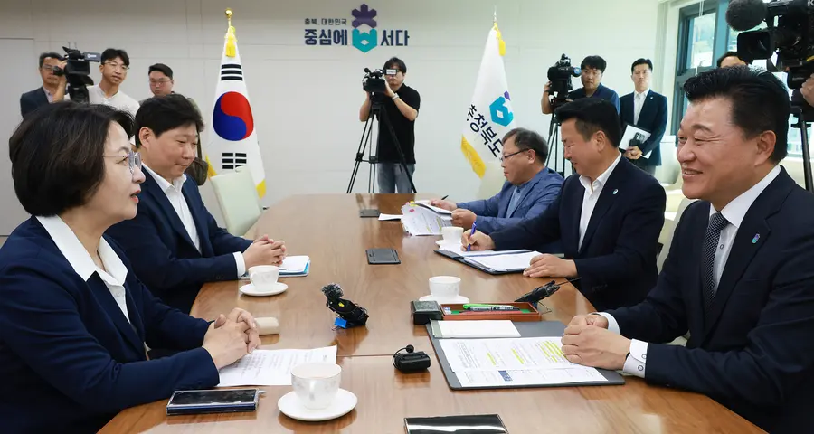 경기- 충북간 면담 현장 사진 = 경기도청 제공